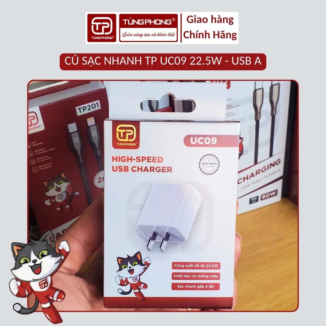 Củ Sạc UC09 Chống Quá Tải Nhiệt Cho Thiết Bị Di Động