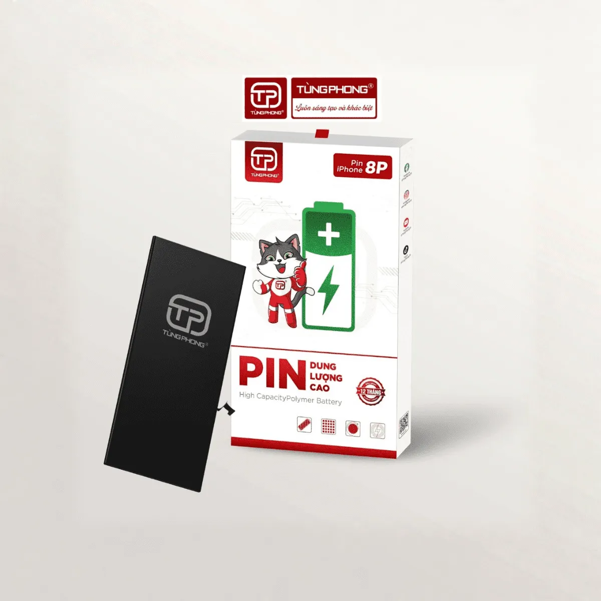 PIN IPHONE TP 8P DUNG LƯỢNG CAO - TỐI ƯU THỜI LƯỢNG PIN CHO IPHONG 8PLUS, THƯƠNG HIỆU TÙNG PHONG
