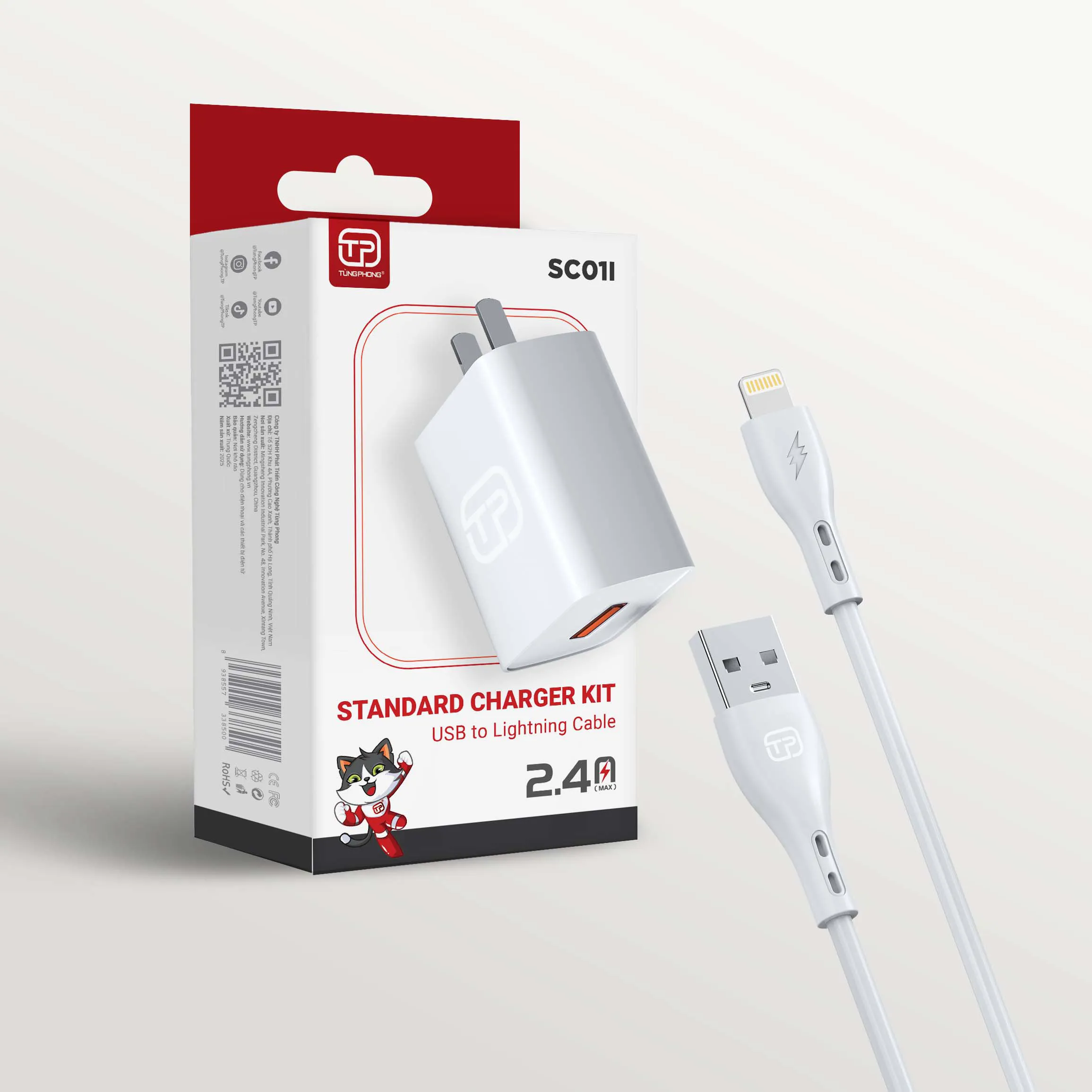 Bộ Sạc SC01L - Usb-L, An Toàn, Tiện Lợi