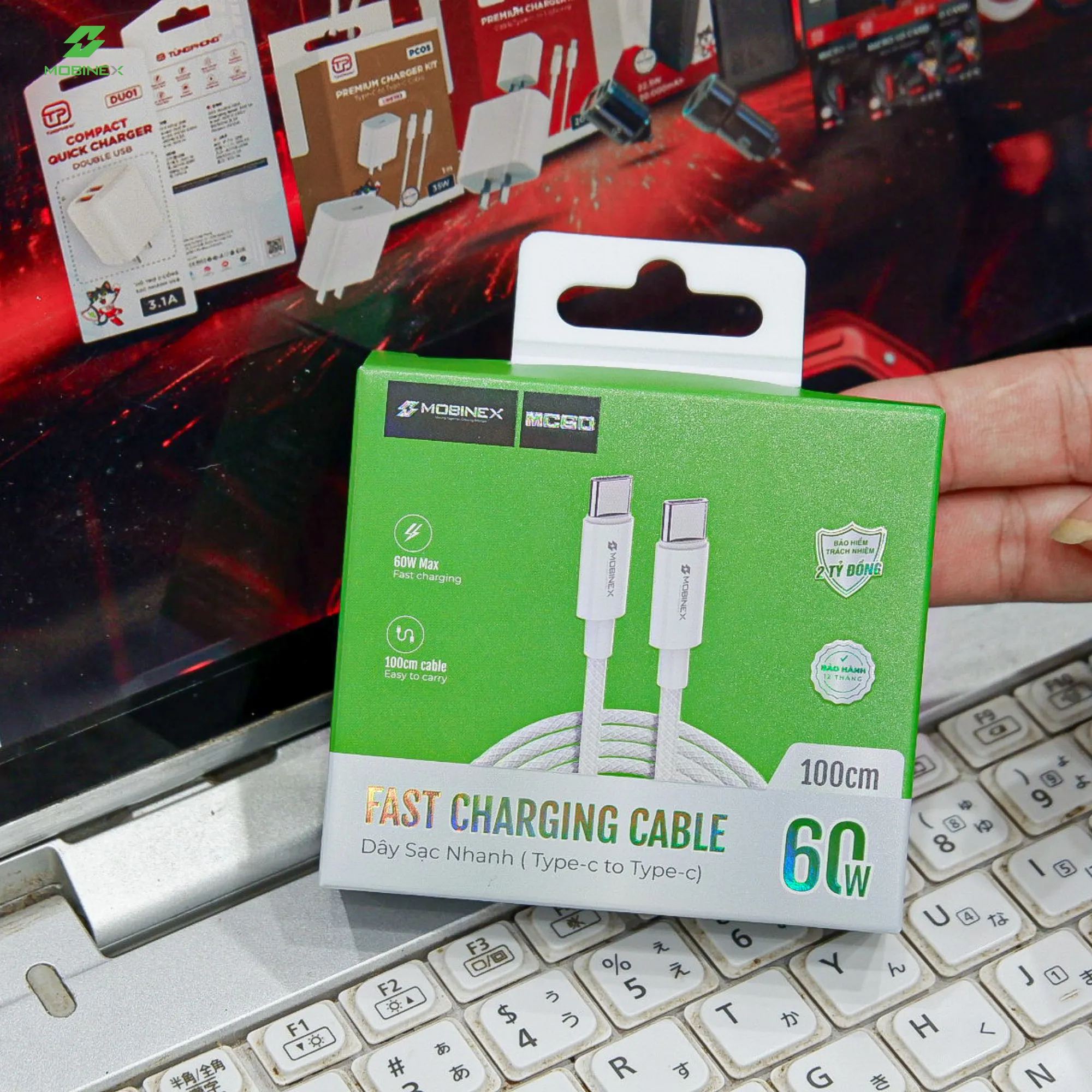 Dây Cáp Sạc MC60 - Cáp Type C to Type C, Công Suất 60W