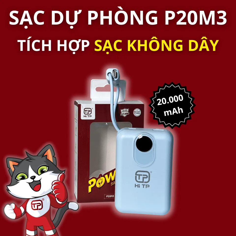 Sạc Dự Phòng P20M3 là lựa chọn lý tưởng cho người dùng cần một thiết bị sạc nhanh