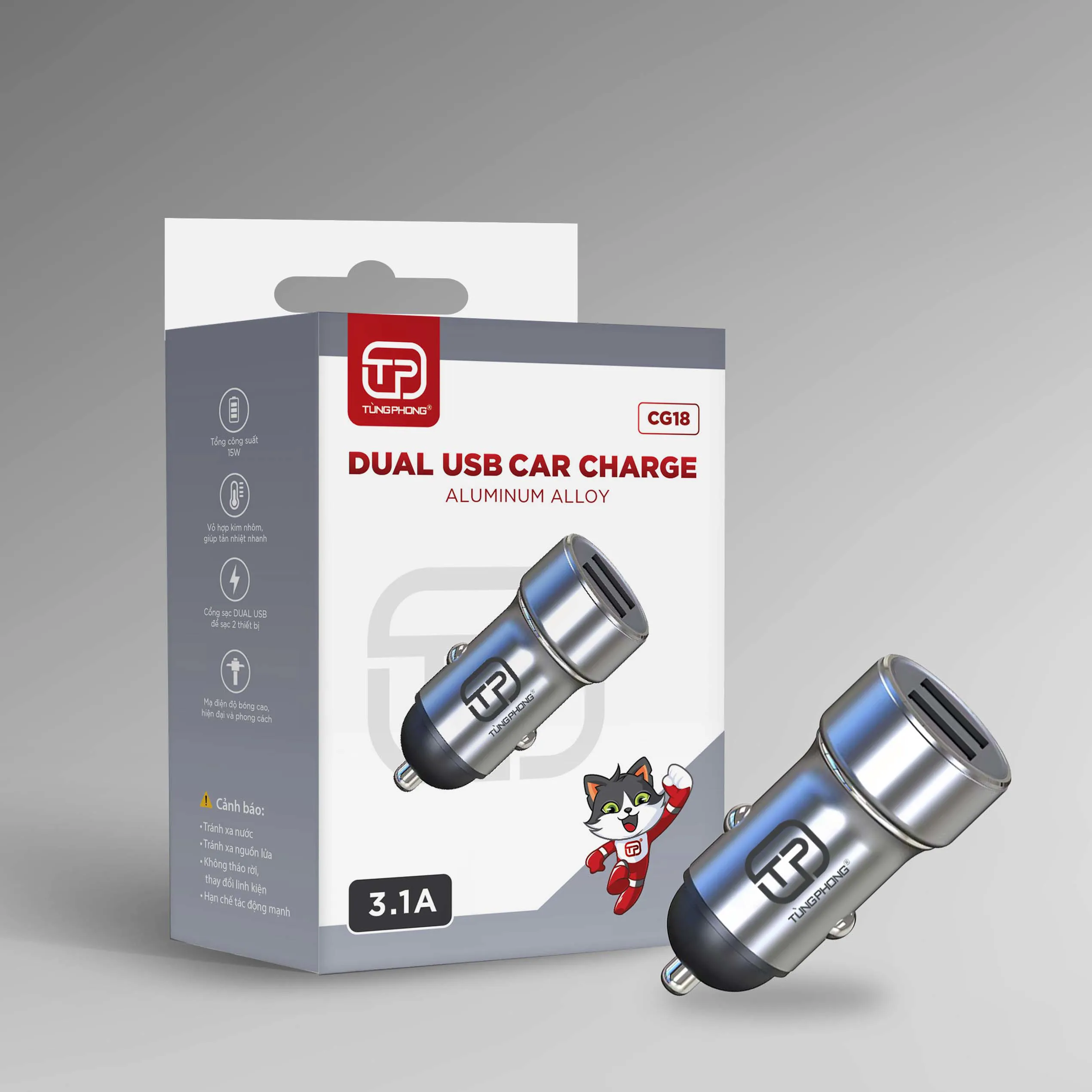 Củ Sạc Ô Tô CG18 TP