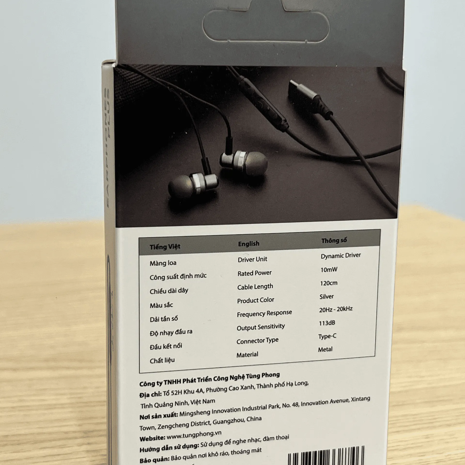 Tai nghe EP3 được trang bị Dynamic Driver cao cấp, mang đến âm bass chắc – mid rõ – treble sáng