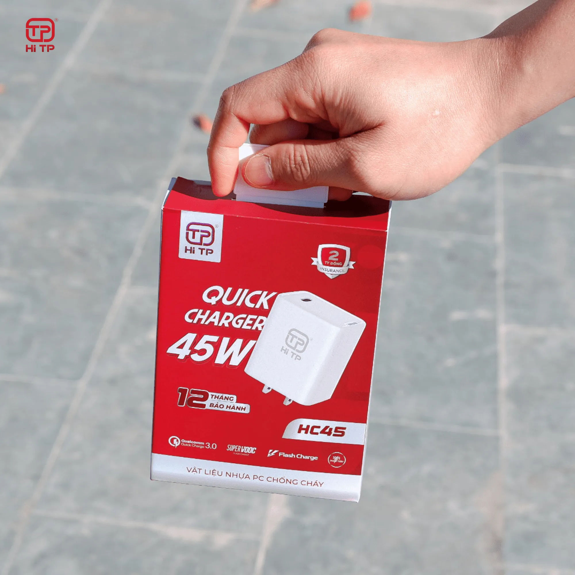 CỦ SẠC HC45. CÔNG NGHỆ GAN. CÔNG SUẤT 45W. THƯƠNG HIỆU HI TP