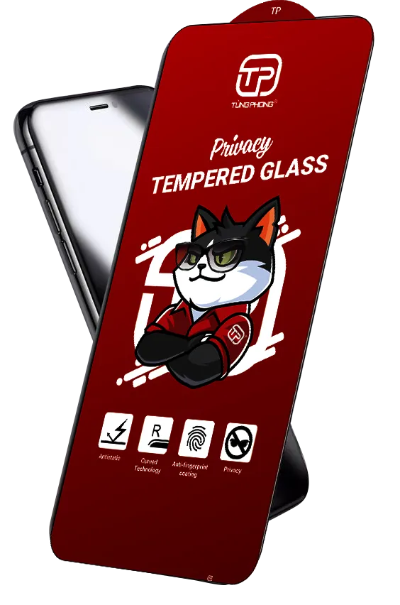 KÍNH CƯỜNG LỰC IPHONE TL26. CHỐNG NHÌN TRỘM. CHỐNG XƯỚC. ĐỘ CỨNG 9H