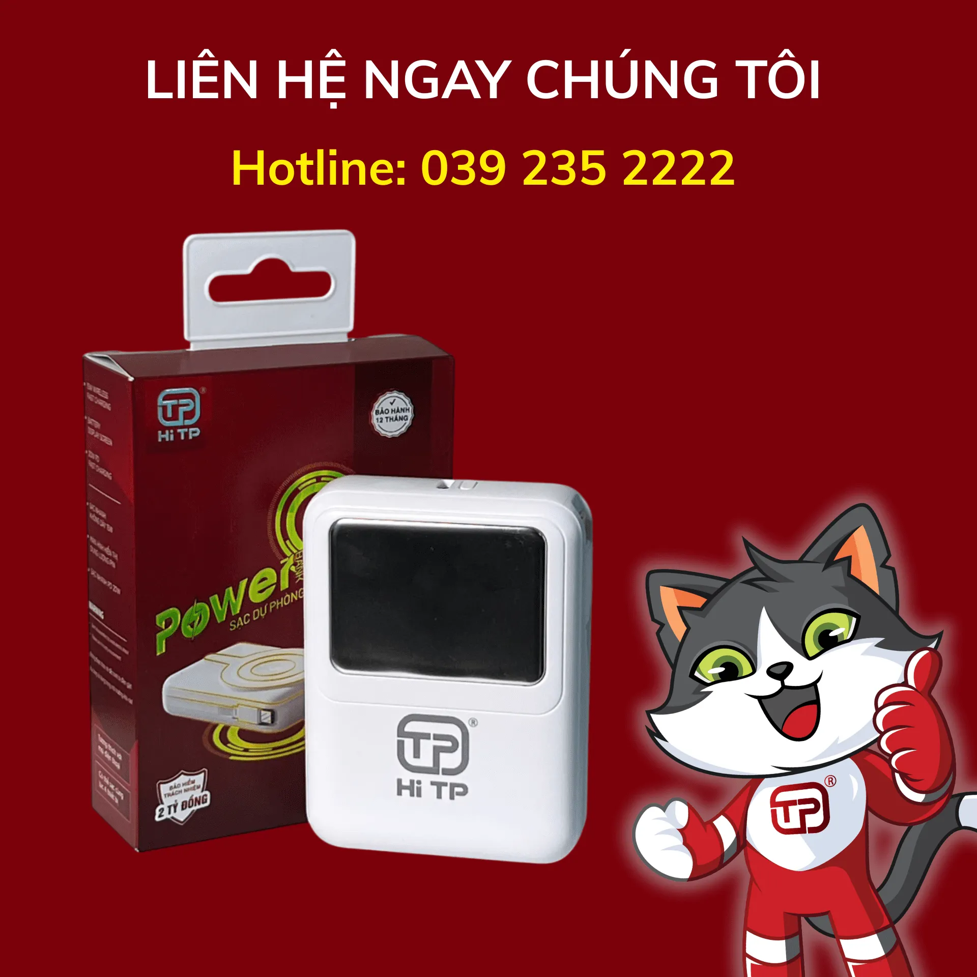 SẠC DỰ PHÒNG P10M5 CAO CẤP. THƯƠNG HIỆU HI TP. DUNG LƯỢNG 10.000 mAh