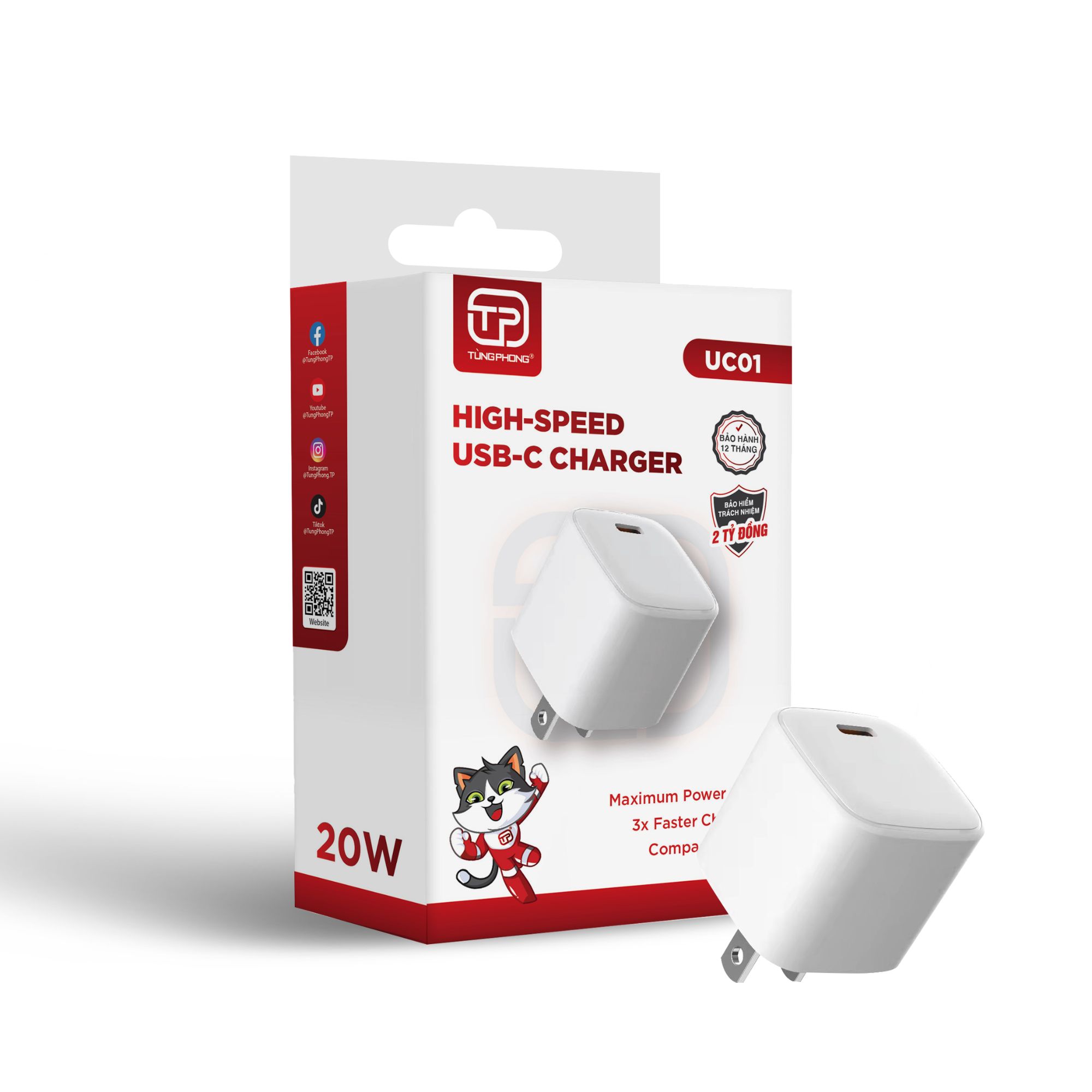 CỦ SẠC UC01 - CÔNG NGHỆ PD20W. TẢN NHIỆT HIỆU QUẢ