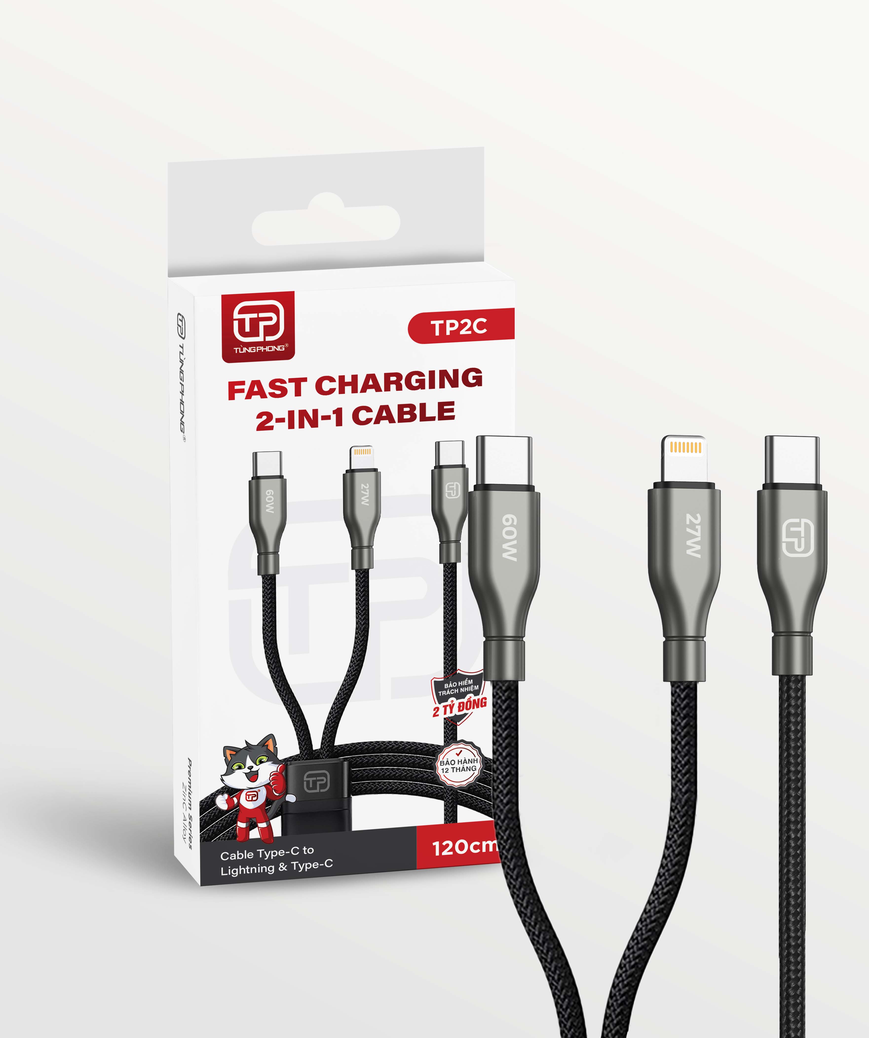 DÂY CÁP SẠC TC02 - CHẤT LIỆU SILICONE. ĐẦU USB-C